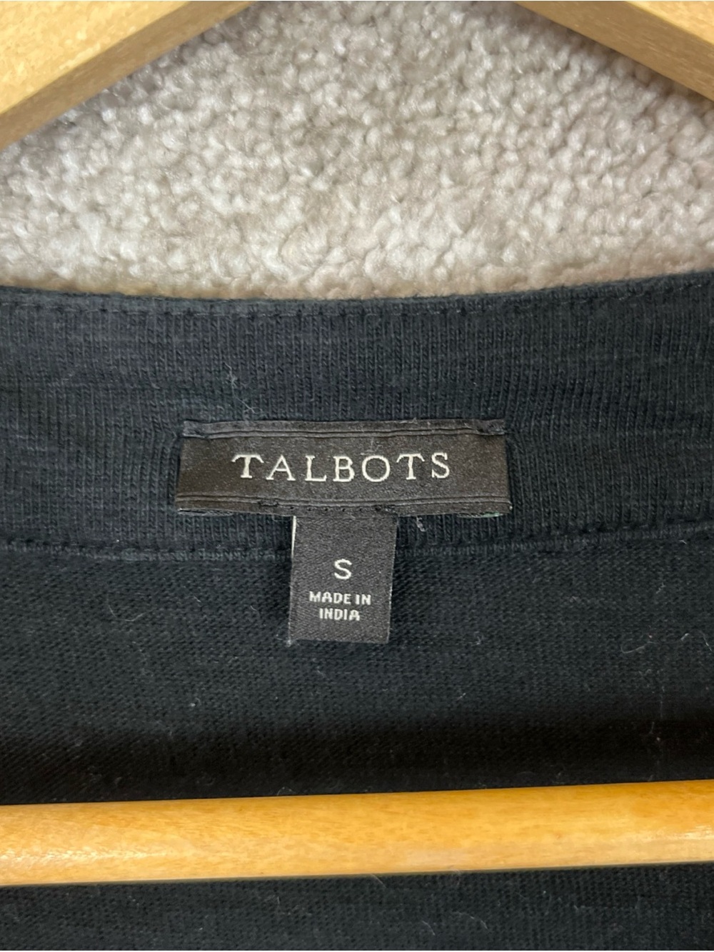 Talbots Dress Womens Small Black Cotton Short Sleeve Stretch Knee Length- 4743 - Picture 6 of 9